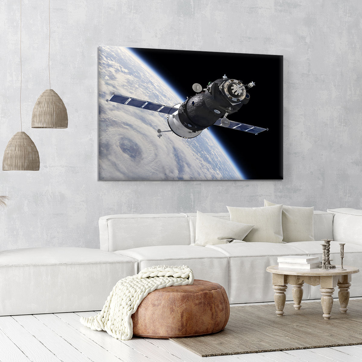 Spaceship Soyuz TMA at the Earth orbit Canvas Print or Poster - Canvas Art Rocks - 6