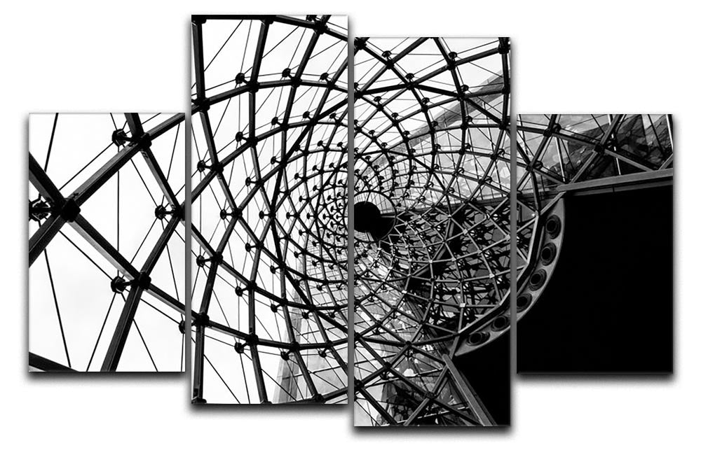 Spiral Architecture Structure 4 Split Panel Canvas - Canvas Art Rocks - 1