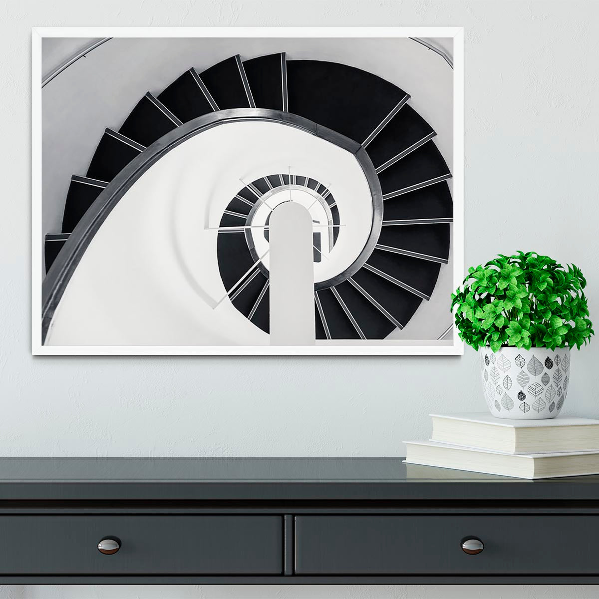 Spiral Staircase Framed Print - Canvas Art Rocks -6