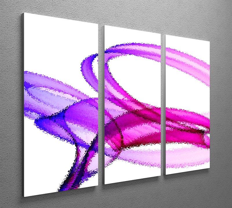 Splash of Colour 3 Split Panel Canvas Print - Canvas Art Rocks - 2