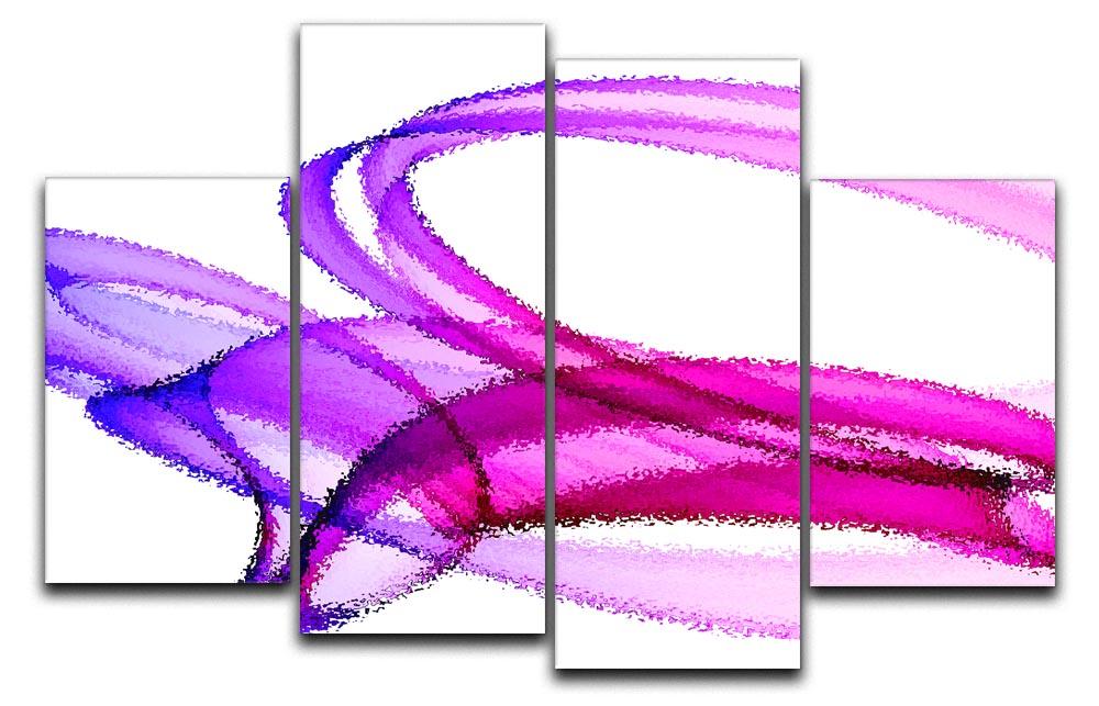 Splash of Colour 4 Split Panel Canvas  - Canvas Art Rocks - 1