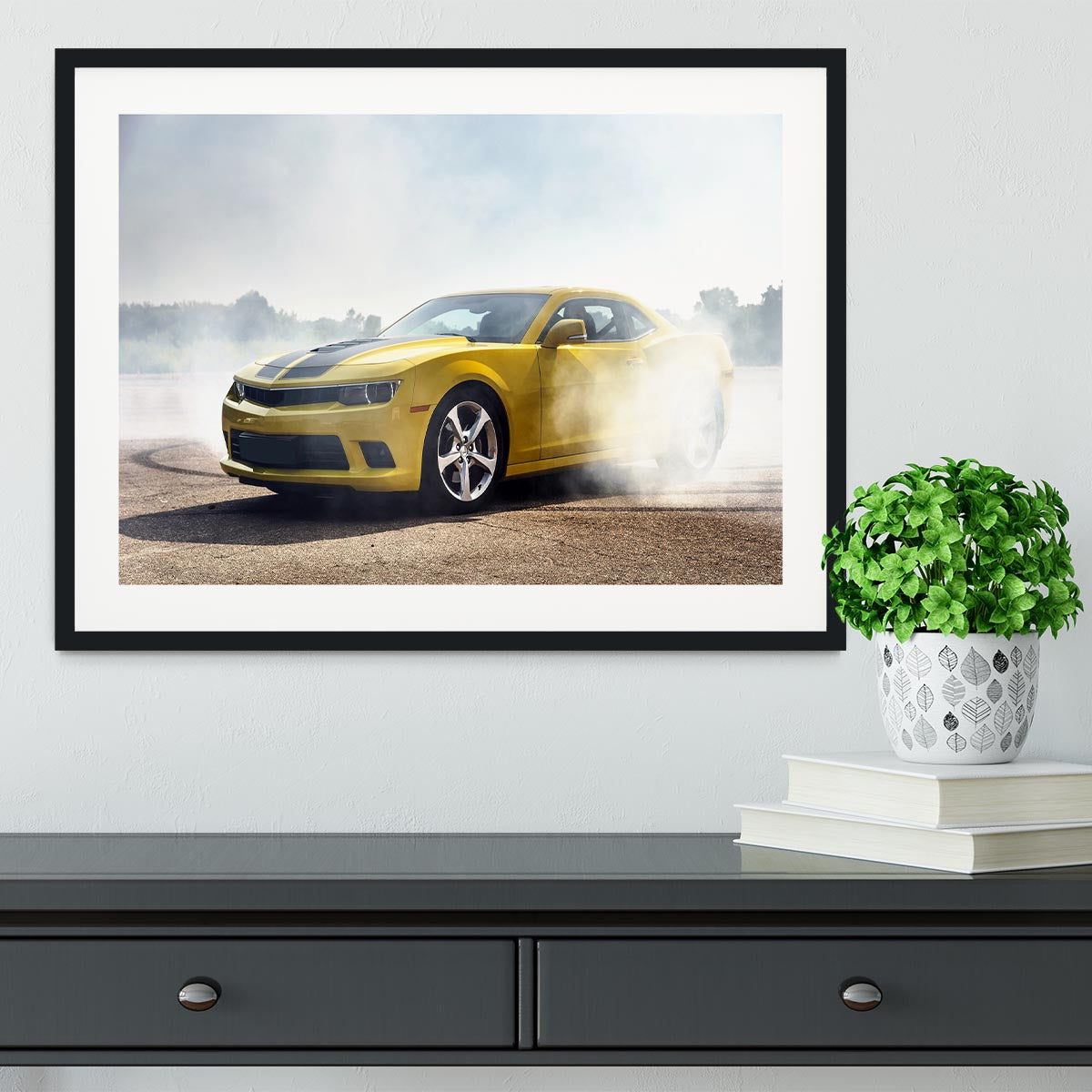 Sport Car Drifting Framed Print - Canvas Art Rocks - 1