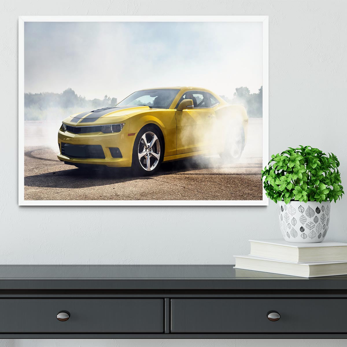Sport Car Drifting Framed Print - Canvas Art Rocks -6