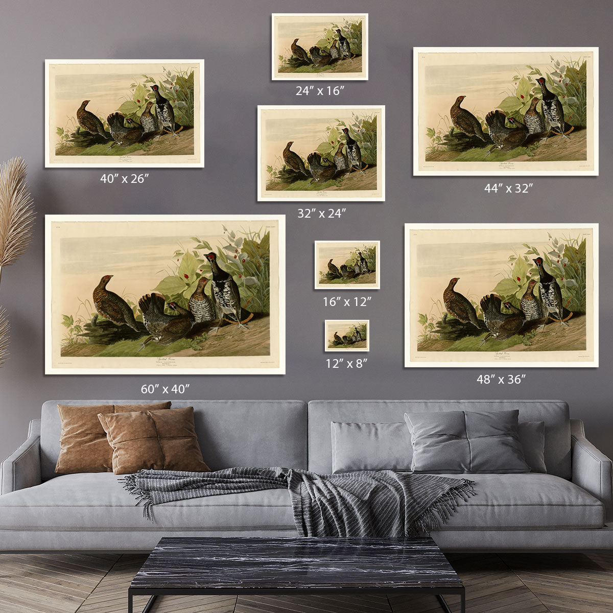 Spotted Grouse by Audubon Canvas Print or Poster - Canvas Art Rocks - 7