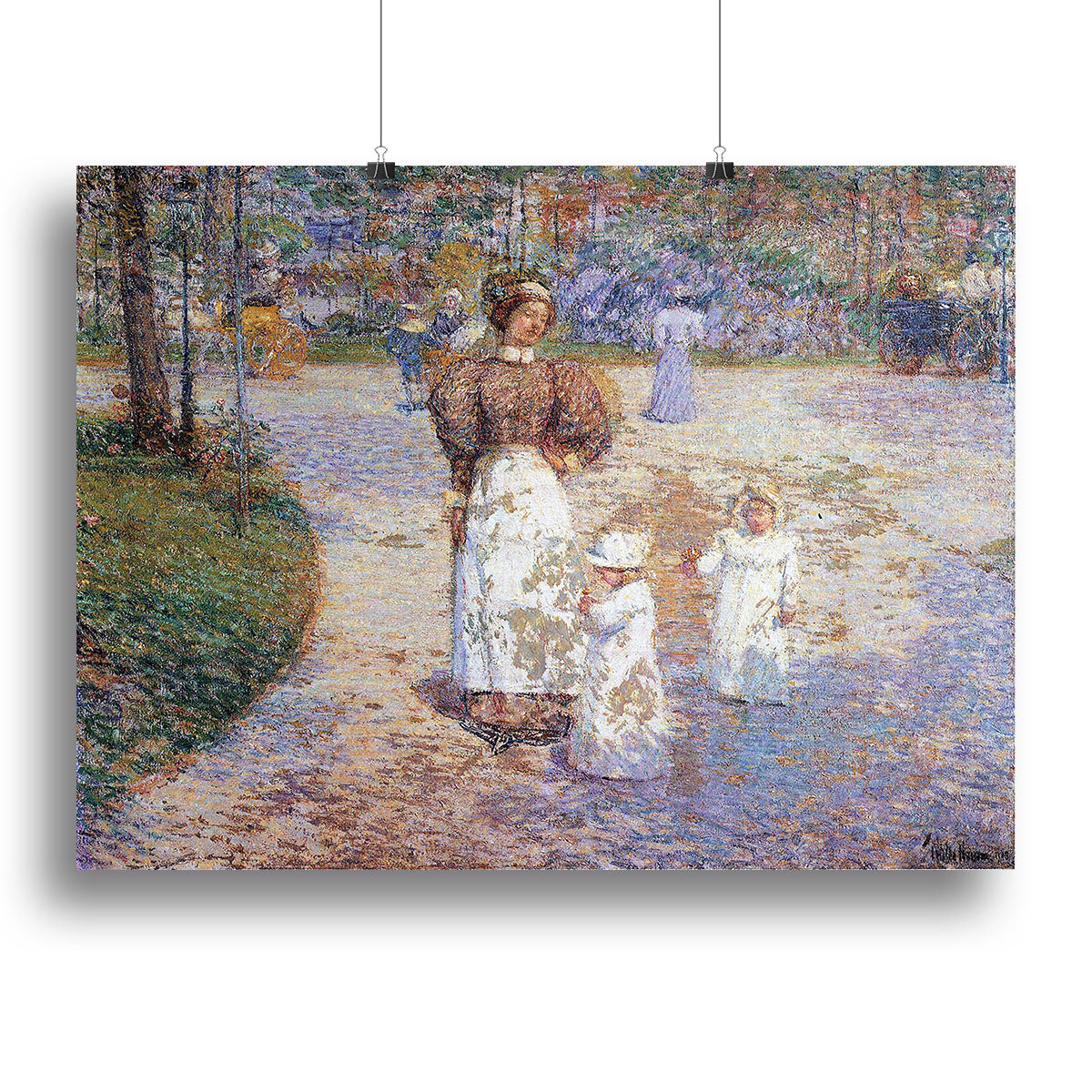 Spring in Central Park by Hassam Canvas Print or Poster - Canvas Art Rocks - 2