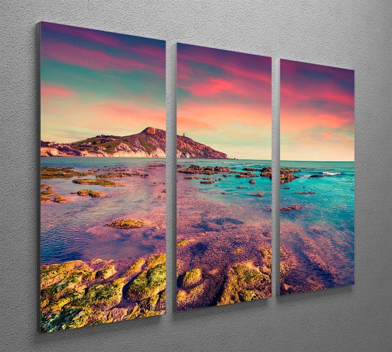 Spring sunset from the Giallonardo 3 Split Panel Canvas Print - Canvas Art Rocks - 2