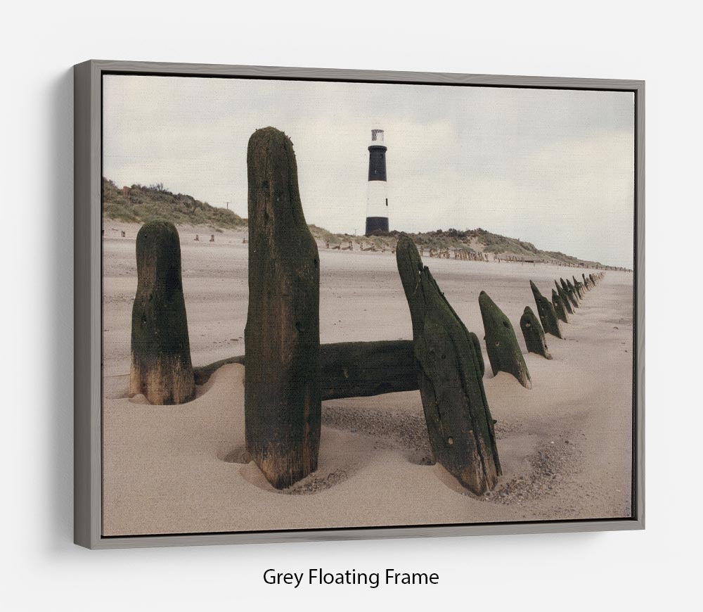 Spurn Point Lighthouse Floating Frame Canvas - Canvas Art Rocks - 3