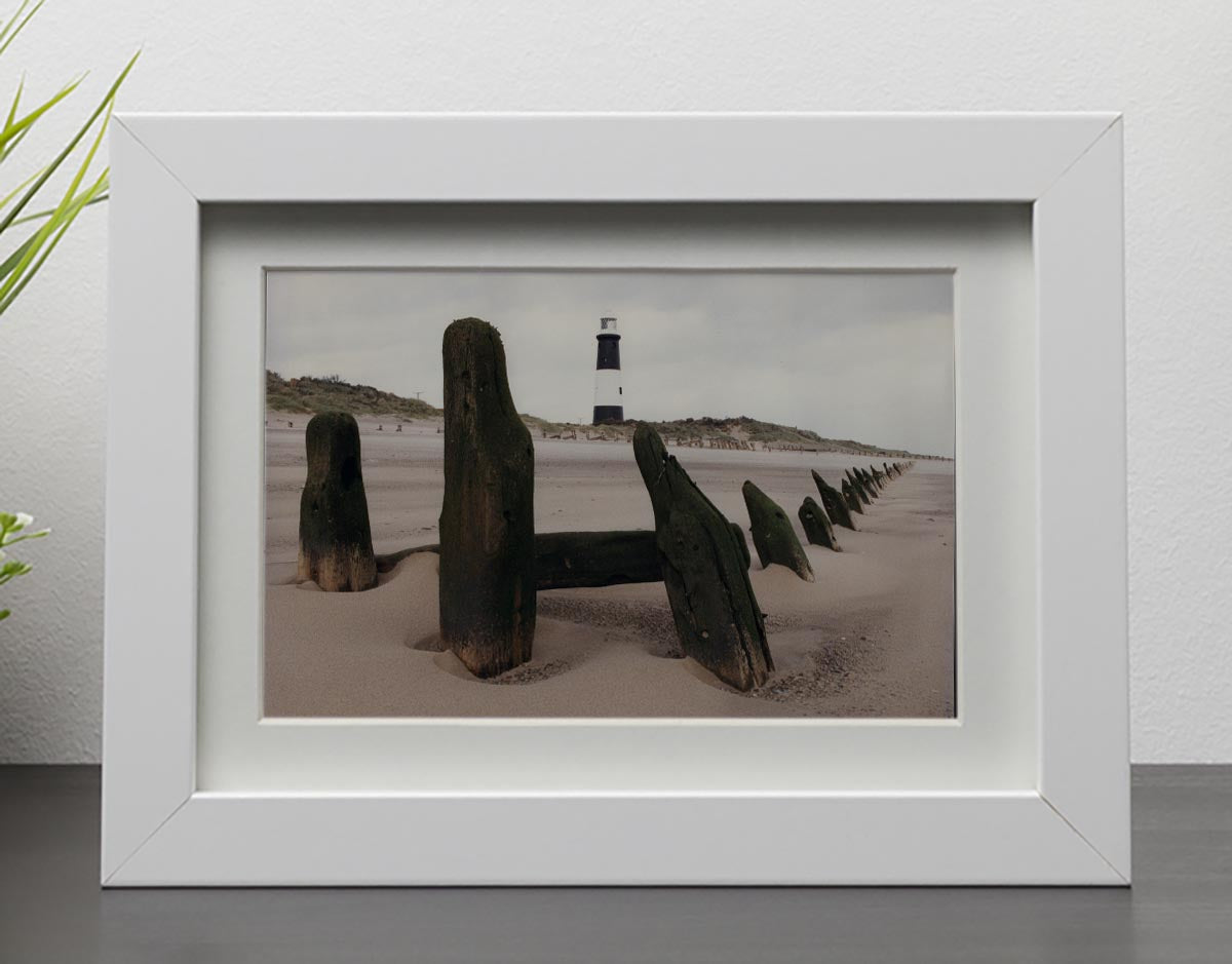 Spurn Point Lighthouse Framed Print - Canvas Art Rocks - 3