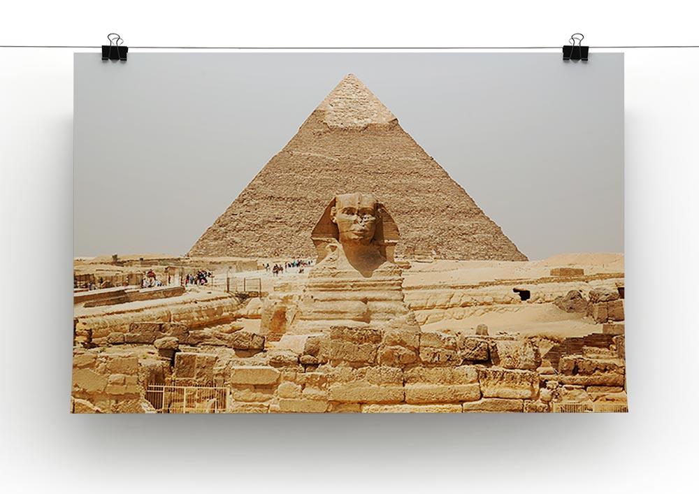 Spynx face on the Giza pyramid Canvas Print or Poster - Canvas Art Rocks - 2