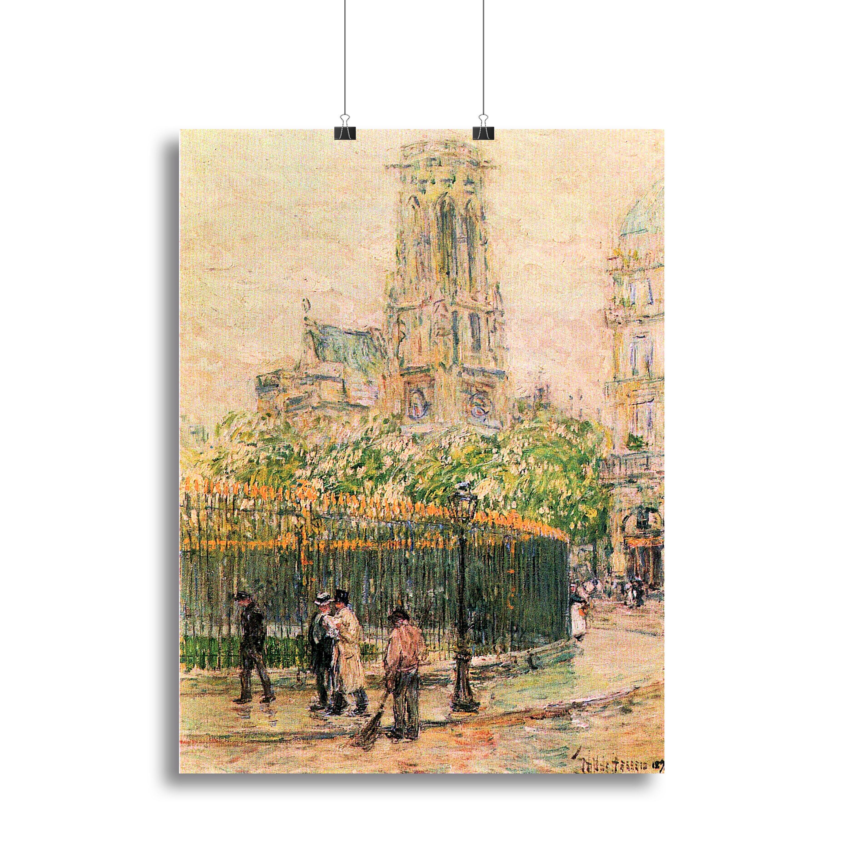 St. Germain l`Auxerrois by Hassam Canvas Print or Poster - Canvas Art Rocks - 2