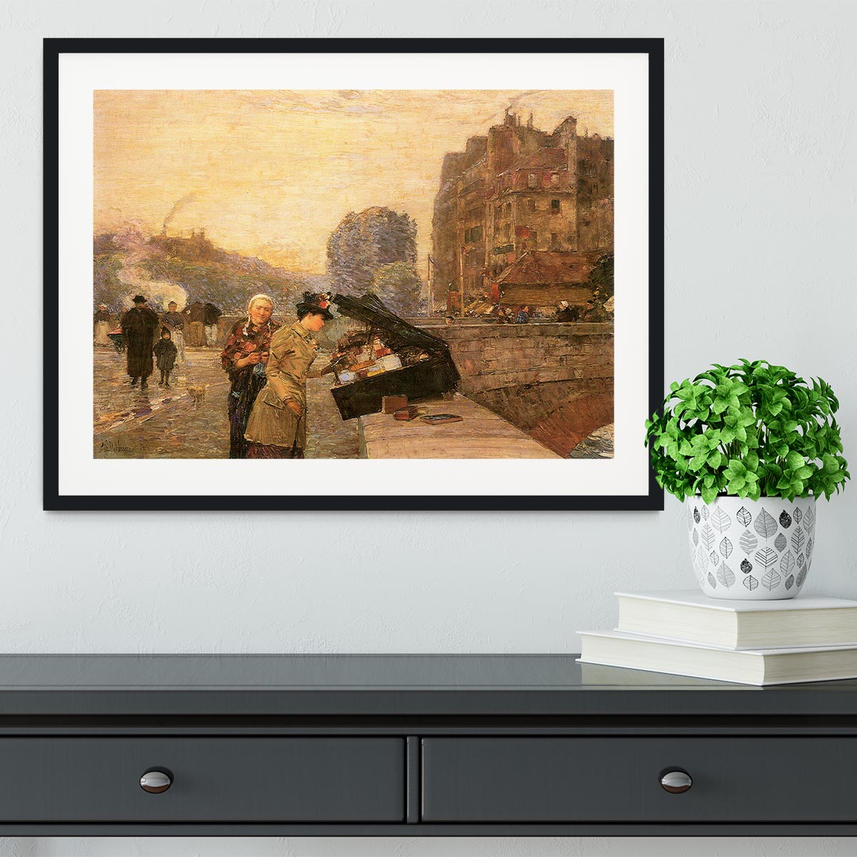 St Michel by Hassam Framed Print - Canvas Art Rocks - 1