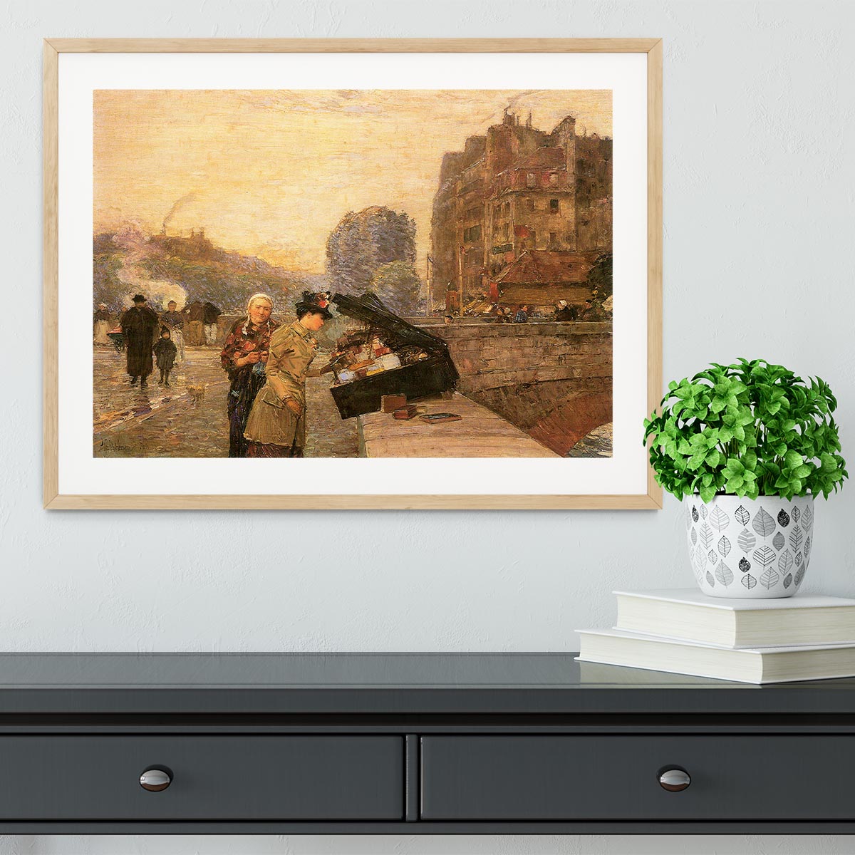 St Michel by Hassam Framed Print - Canvas Art Rocks - 3