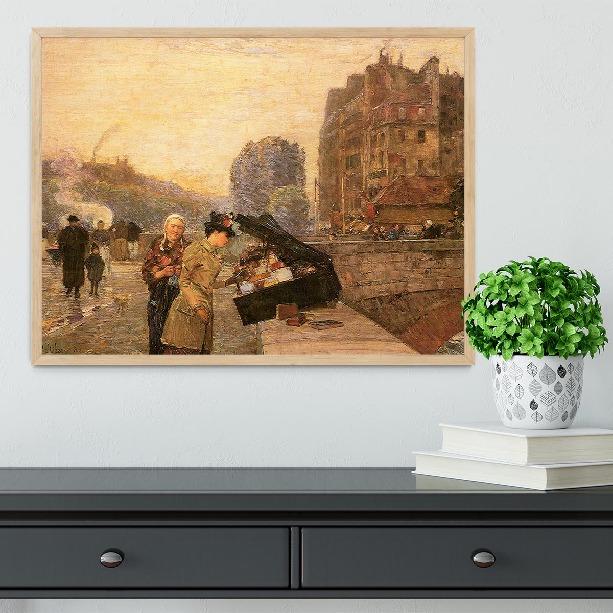 St Michel by Hassam Framed Print - Canvas Art Rocks - 4