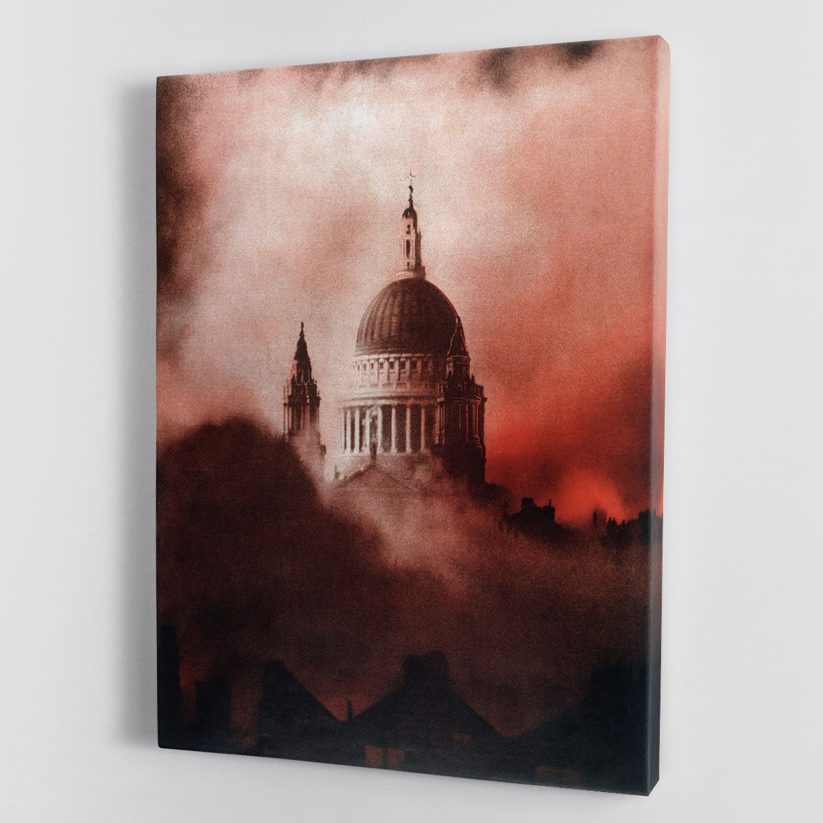 St Pauls Survives in colour Canvas Print or Poster - Canvas Art Rocks - 1