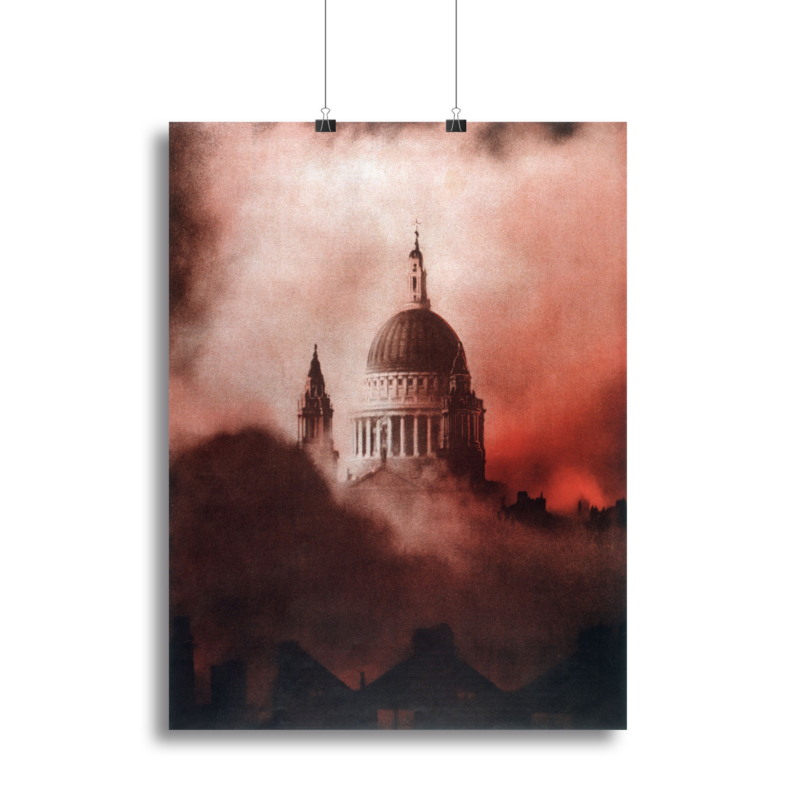 St Pauls Survives in colour Canvas Print or Poster - Canvas Art Rocks - 2