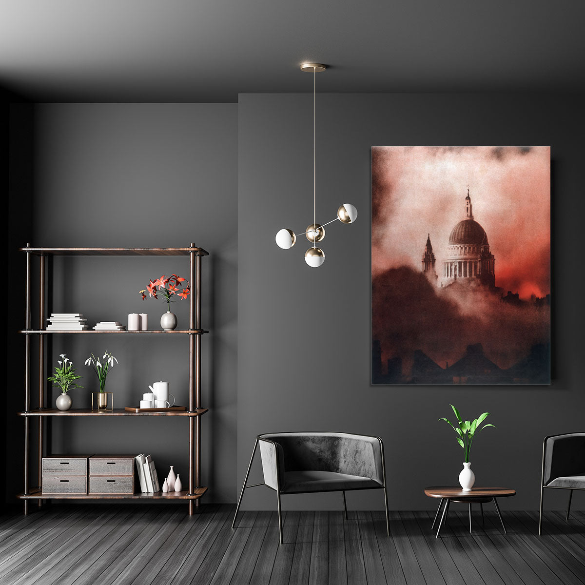St Pauls Survives in colour Canvas Print or Poster - Canvas Art Rocks - 5