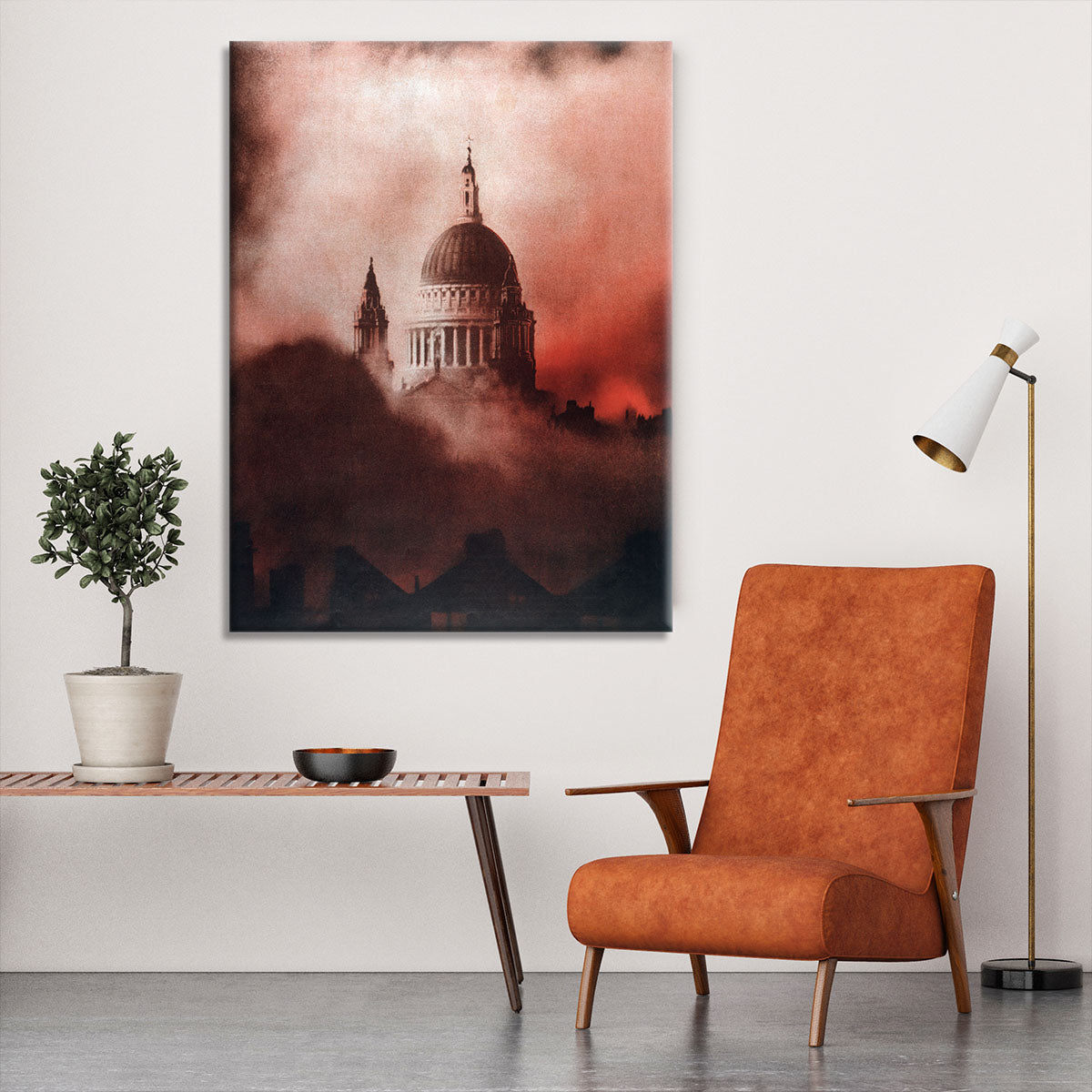 St Pauls Survives in colour Canvas Print or Poster - Canvas Art Rocks - 6