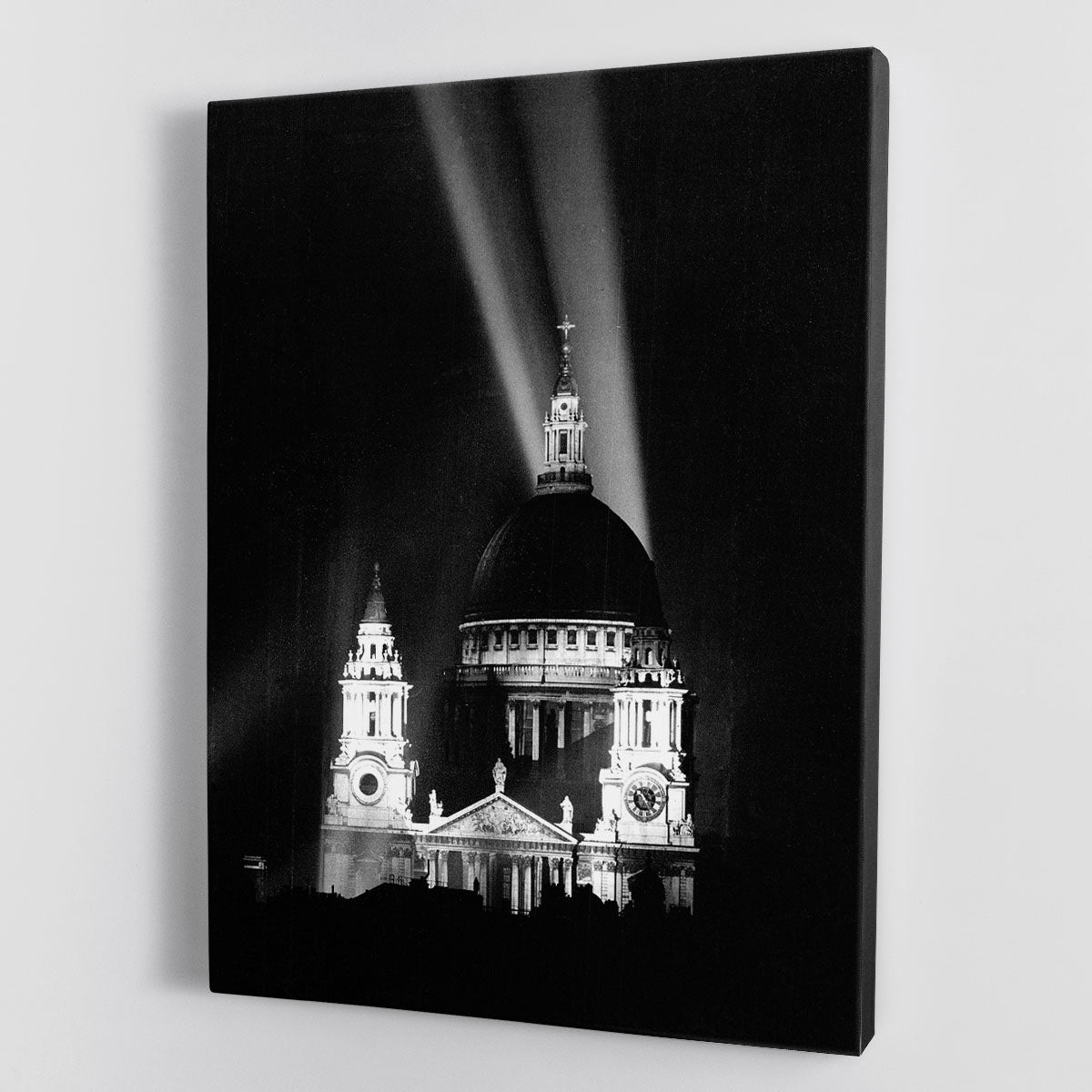 St Pauls floodlight on VE Day Canvas Print or Poster - Canvas Art Rocks - 1