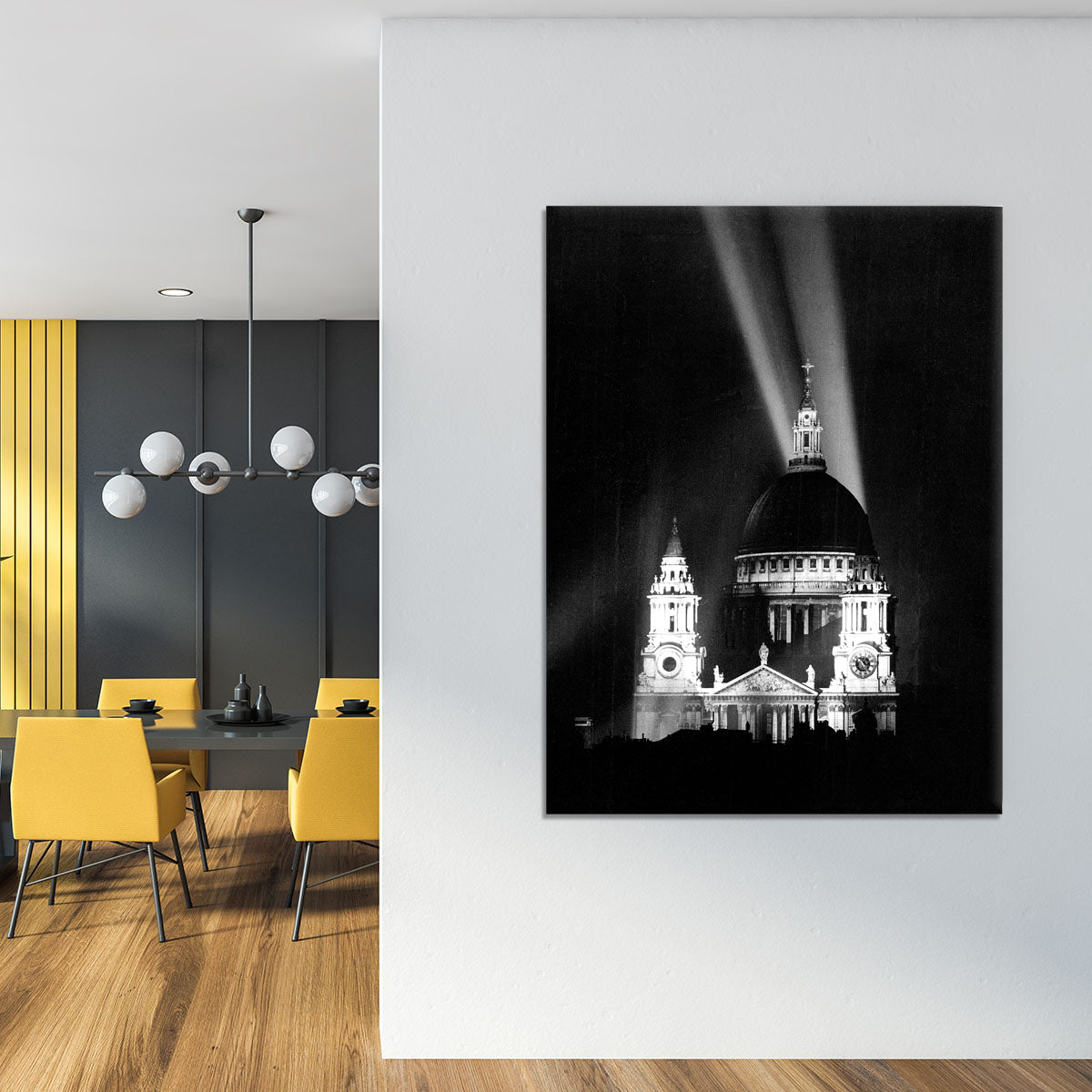 St Pauls floodlight on VE Day Canvas Print or Poster - Canvas Art Rocks - 4