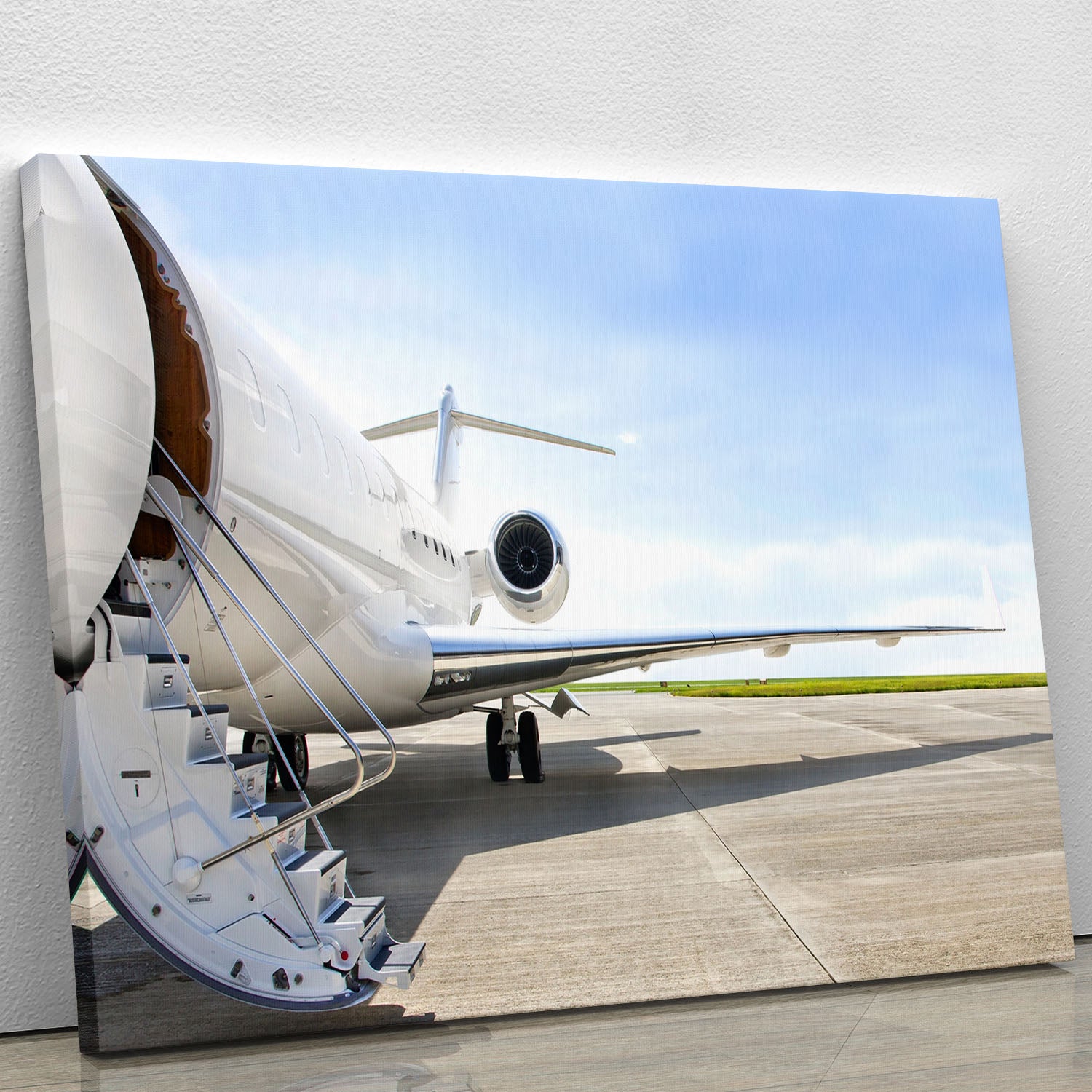 Stairs with Jet Engine Canvas Print or Poster - Canvas Art Rocks - 1
