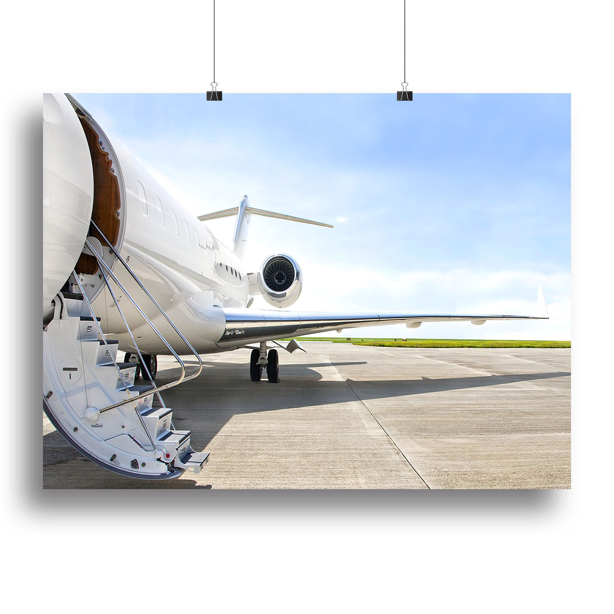 Stairs with Jet Engine Canvas Print or Poster - Canvas Art Rocks - 2