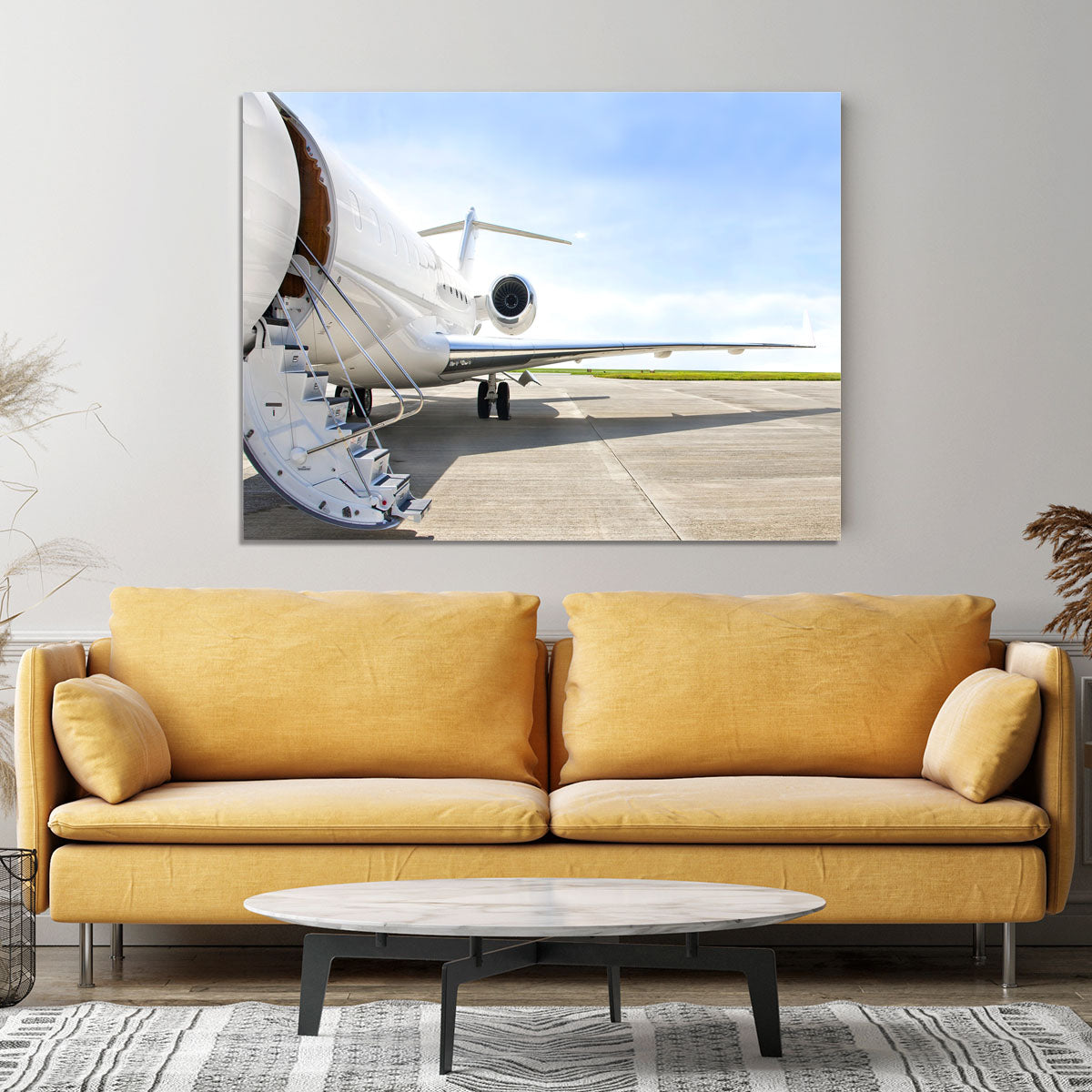 Stairs with Jet Engine Canvas Print or Poster - Canvas Art Rocks - 4