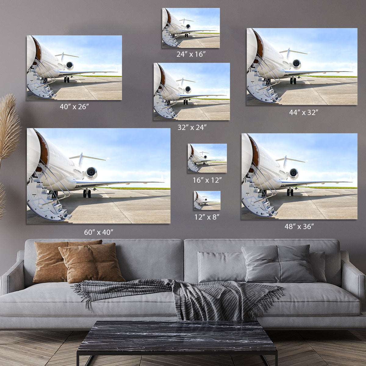 Stairs with Jet Engine Canvas Print or Poster - Canvas Art Rocks - 7