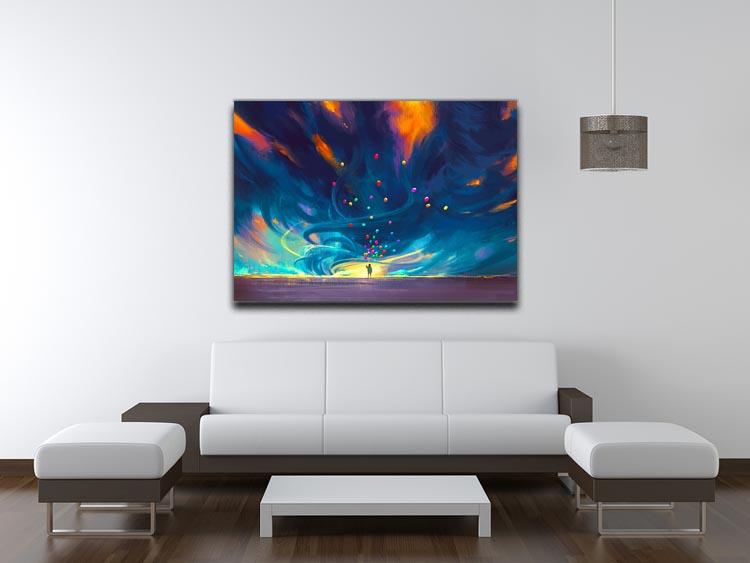 Standing in front of fantasy storm Canvas Print or Poster - Canvas Art Rocks - 4
