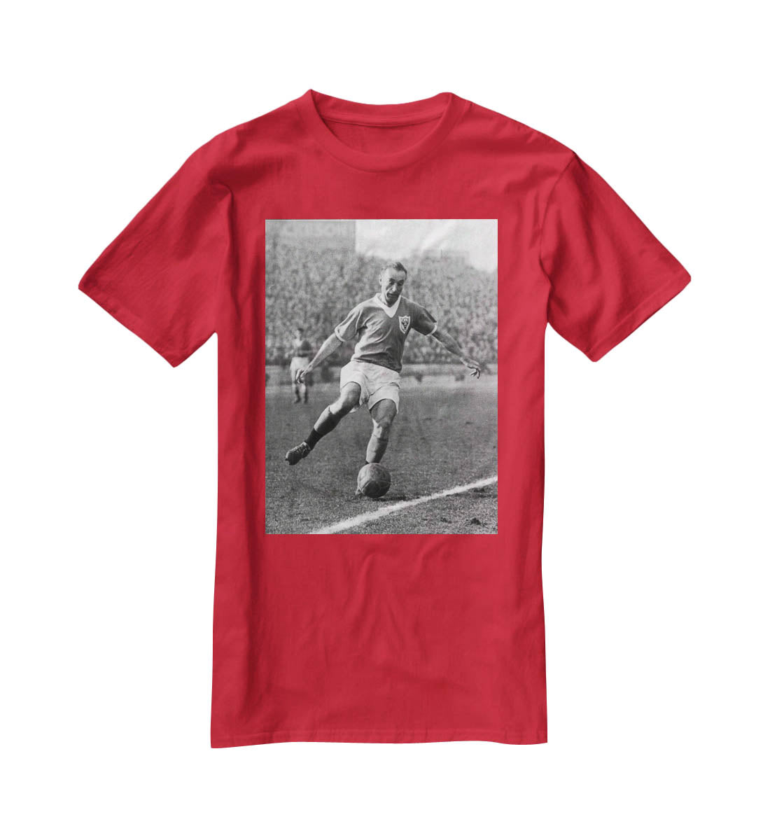 Stanley Matthews playing football T-Shirt - Canvas Art Rocks - 4
