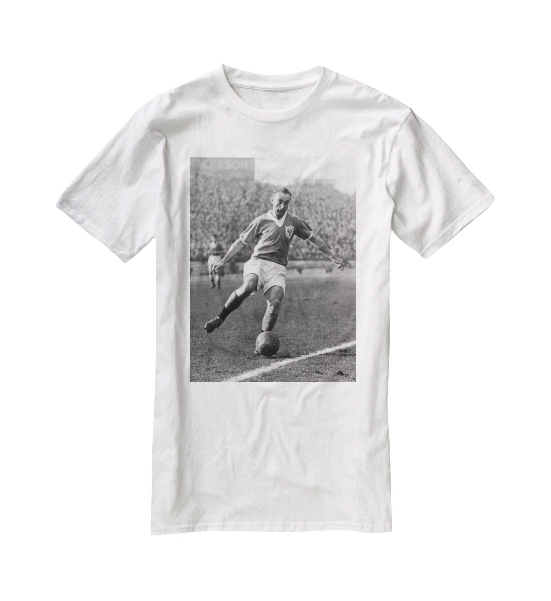 Stanley Matthews playing football T-Shirt - Canvas Art Rocks - 5
