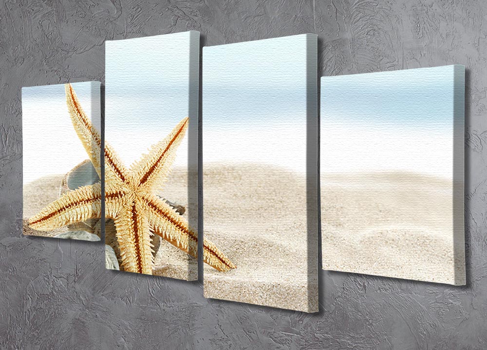 Starfish on the Beach 4 Split Panel Canvas - Canvas Art Rocks - 2