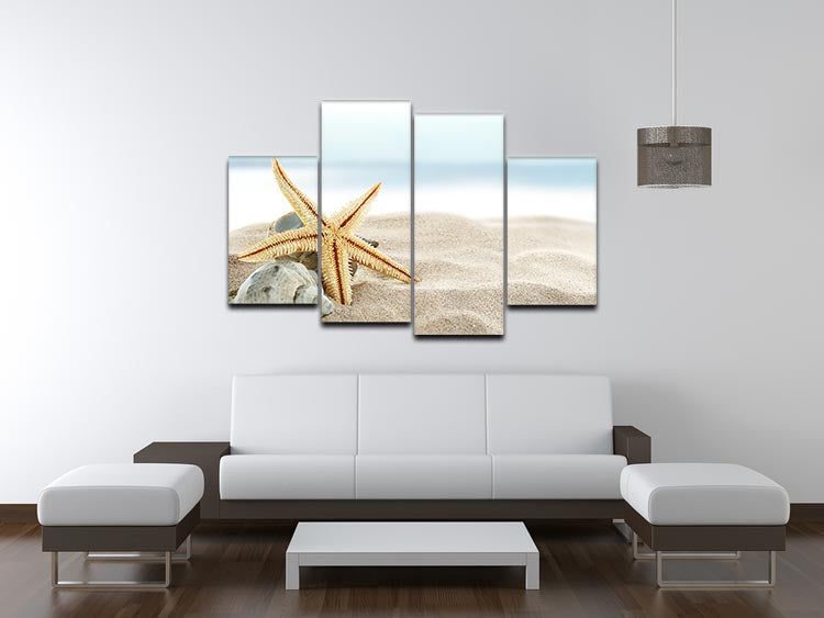 Starfish on the Beach 4 Split Panel Canvas - Canvas Art Rocks - 3