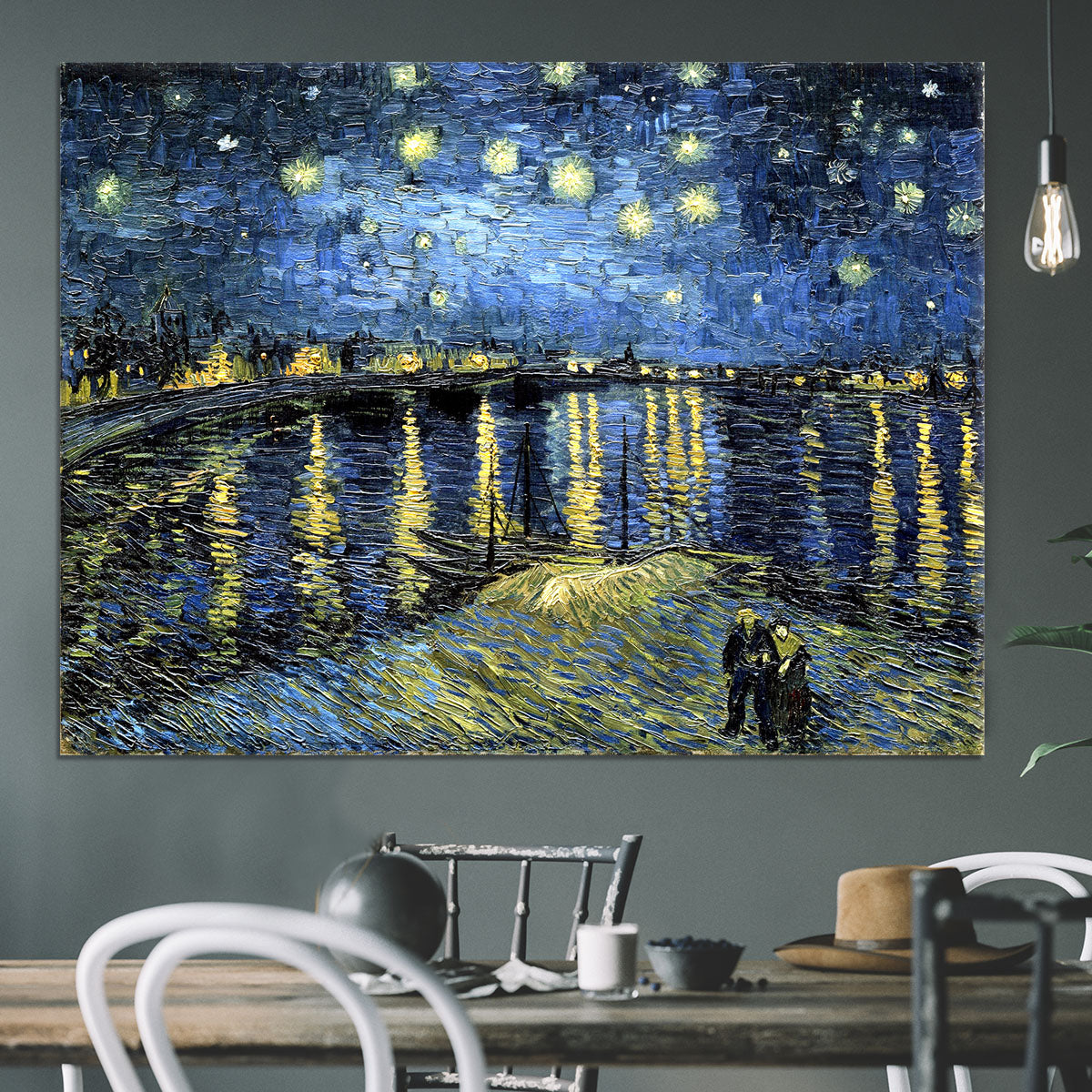 Starry Night over the Rhone Canvas Print or Poster - Canvas Art Rocks - 3