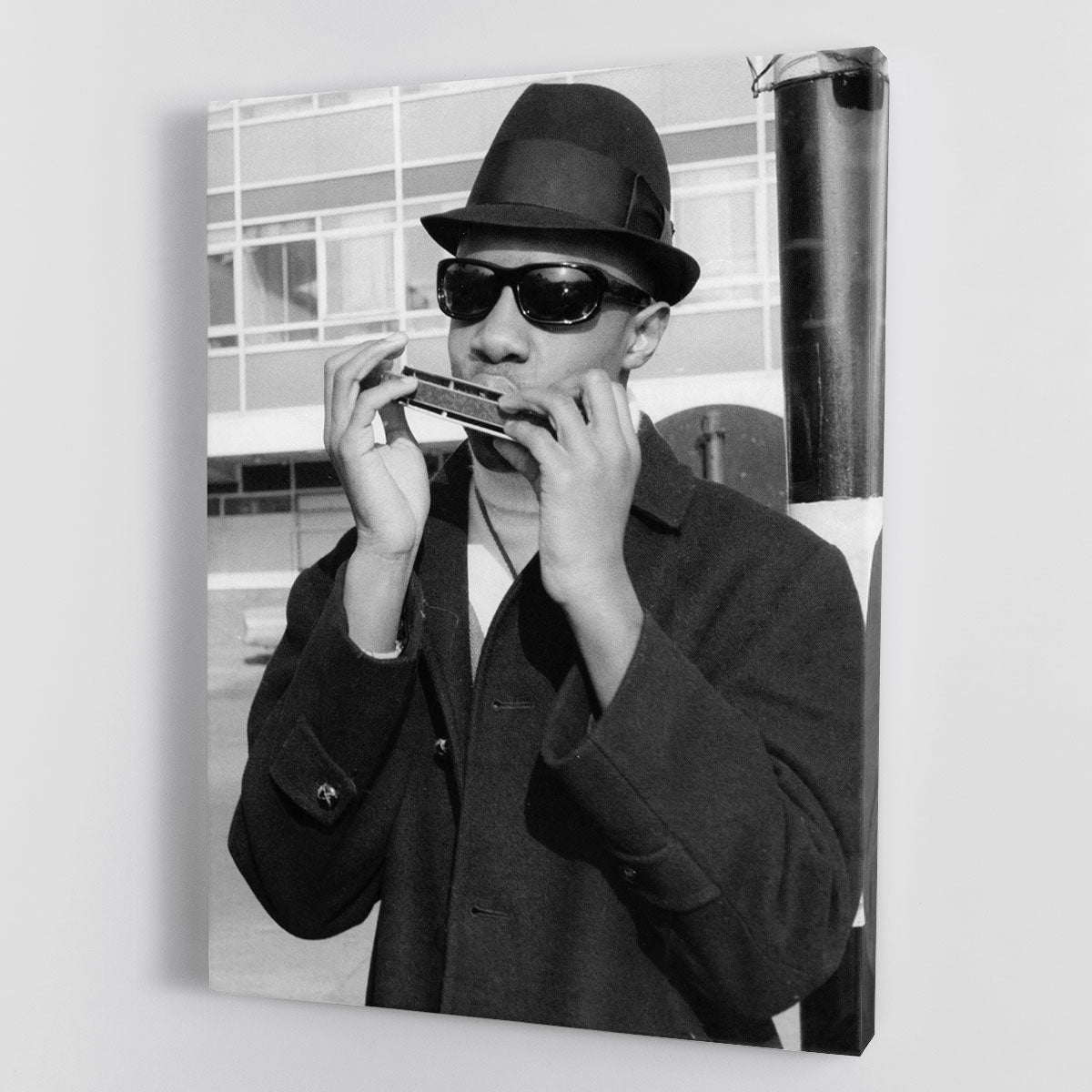 Stevie Wonder playing the harmonica Canvas Print or Poster - Canvas Art Rocks - 1
