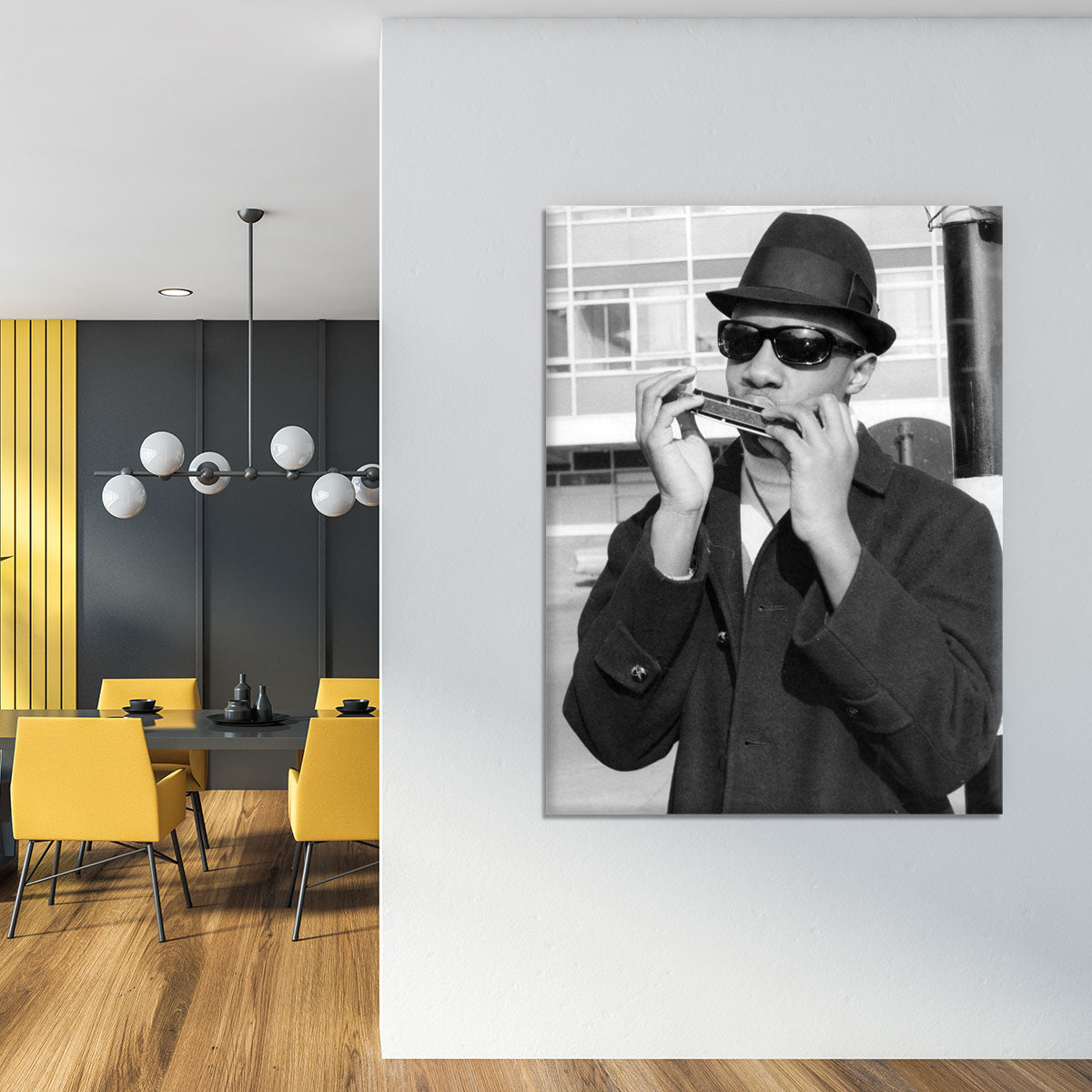 Stevie Wonder playing the harmonica Canvas Print or Poster - Canvas Art Rocks - 4