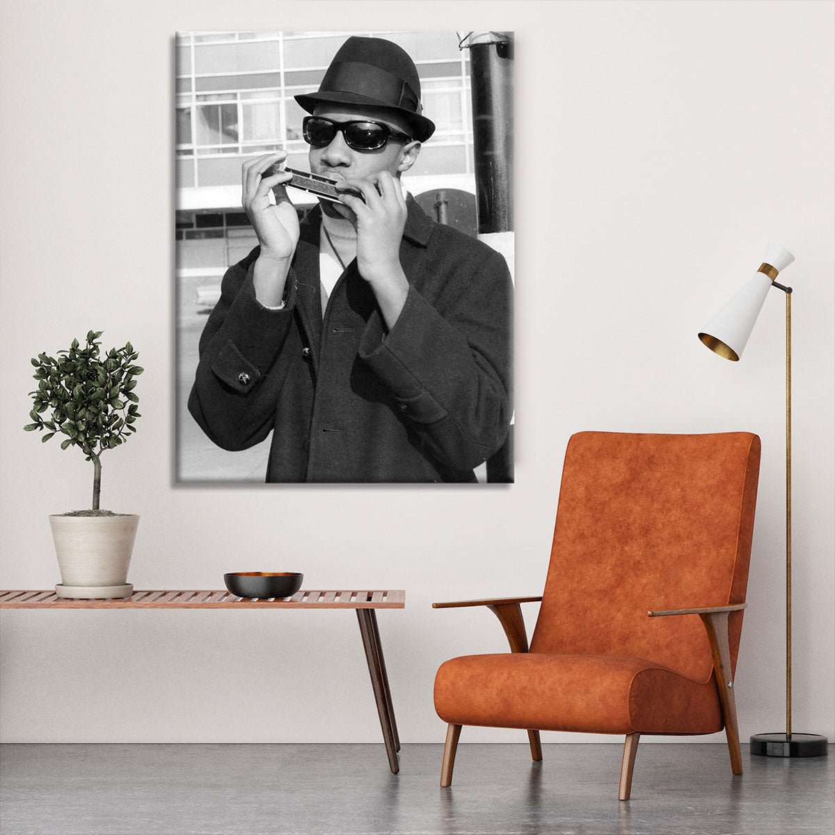 Stevie Wonder playing the harmonica Canvas Print or Poster - Canvas Art Rocks - 6