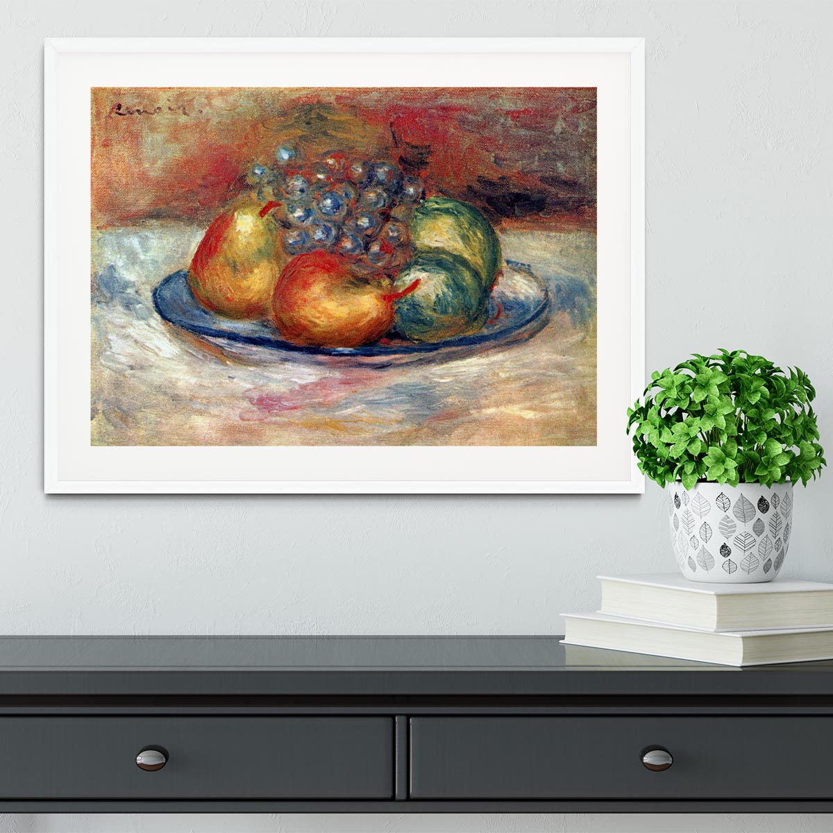 Still Life 1 by Renoir Framed Print - Canvas Art Rocks - 5