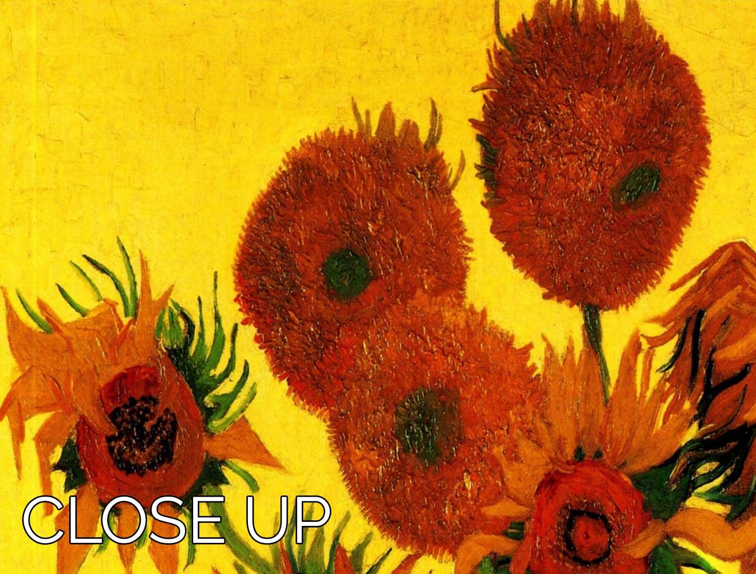 Still Life Vase with Fifteen Sunflowers 3 by Van Gogh 3 Split Panel Canvas Print - Canvas Art Rocks - 3