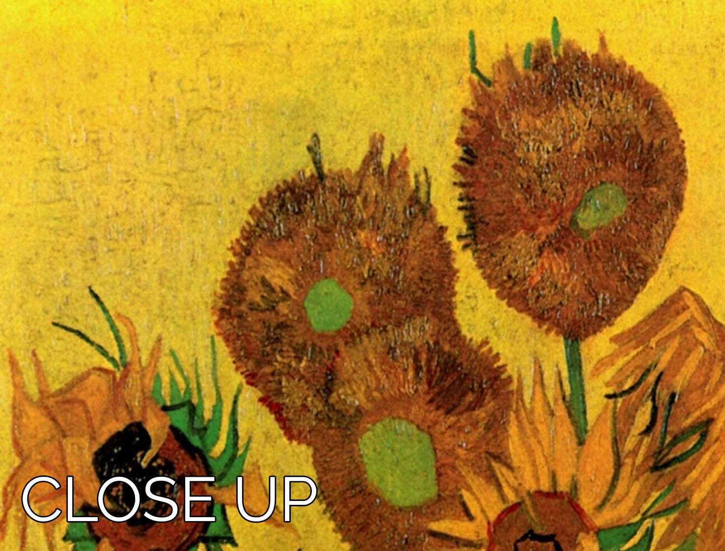 Still Life Vase with Fifteen Sunflowers by Van Gogh 3 Split Panel Canvas Print - Canvas Art Rocks - 3