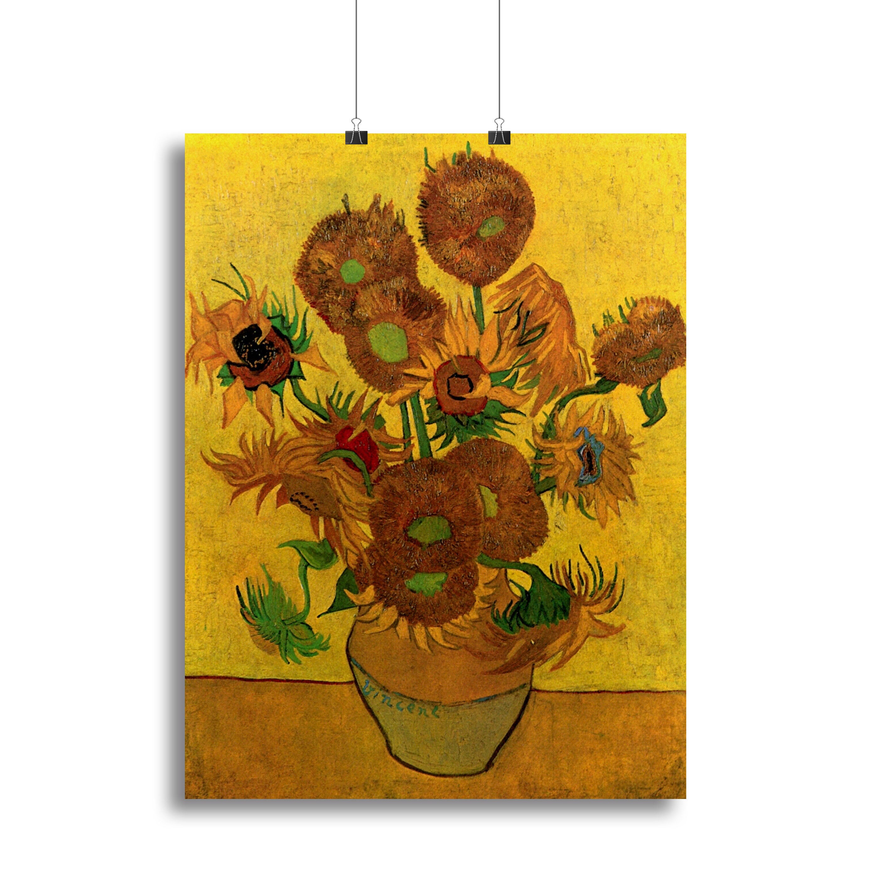 Still Life Vase with Fifteen Sunflowers by Van Gogh Canvas Print or Poster - Canvas Art Rocks - 2