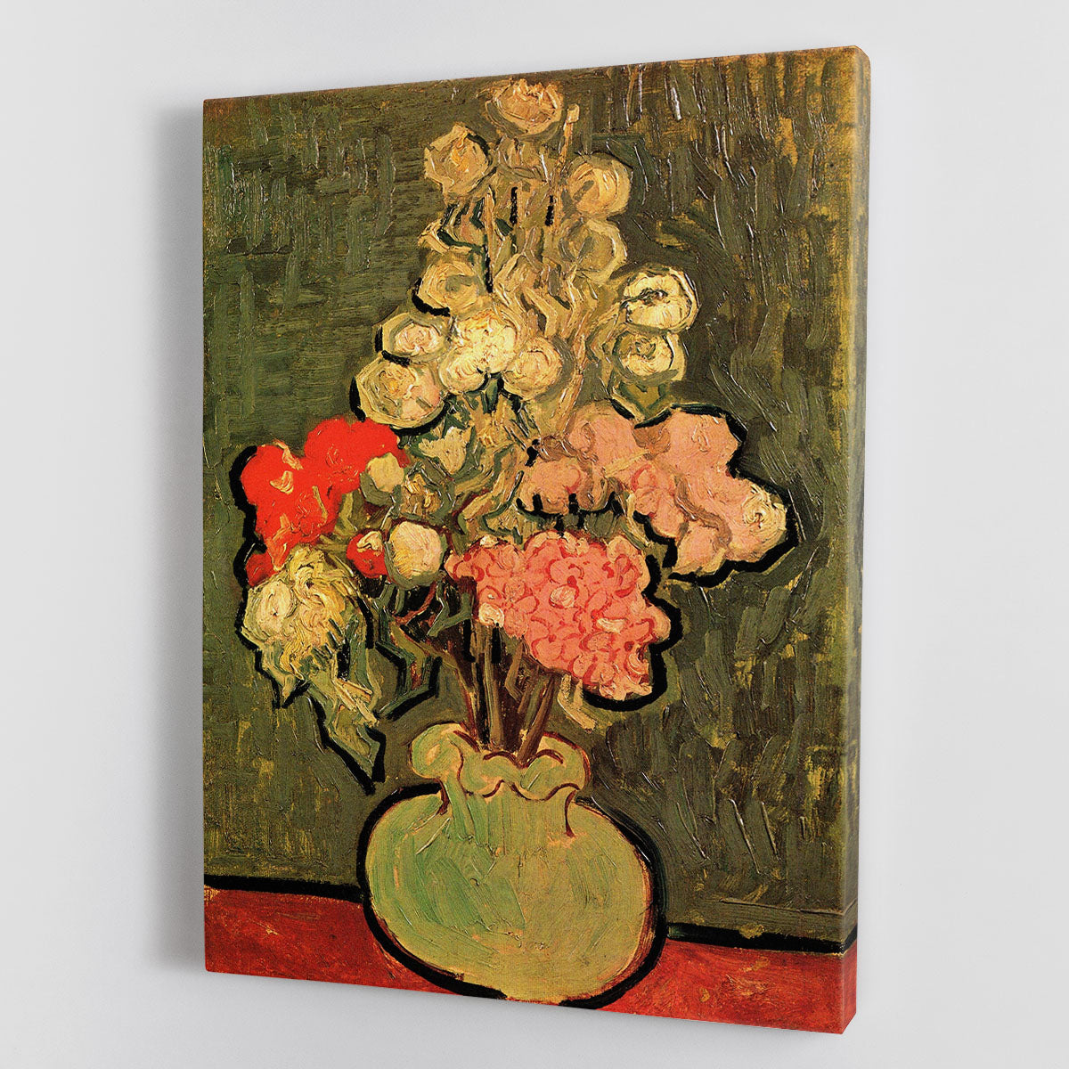 Still Life Vase with Rose-Mallows by Van Gogh Canvas Print or Poster - Canvas Art Rocks - 1