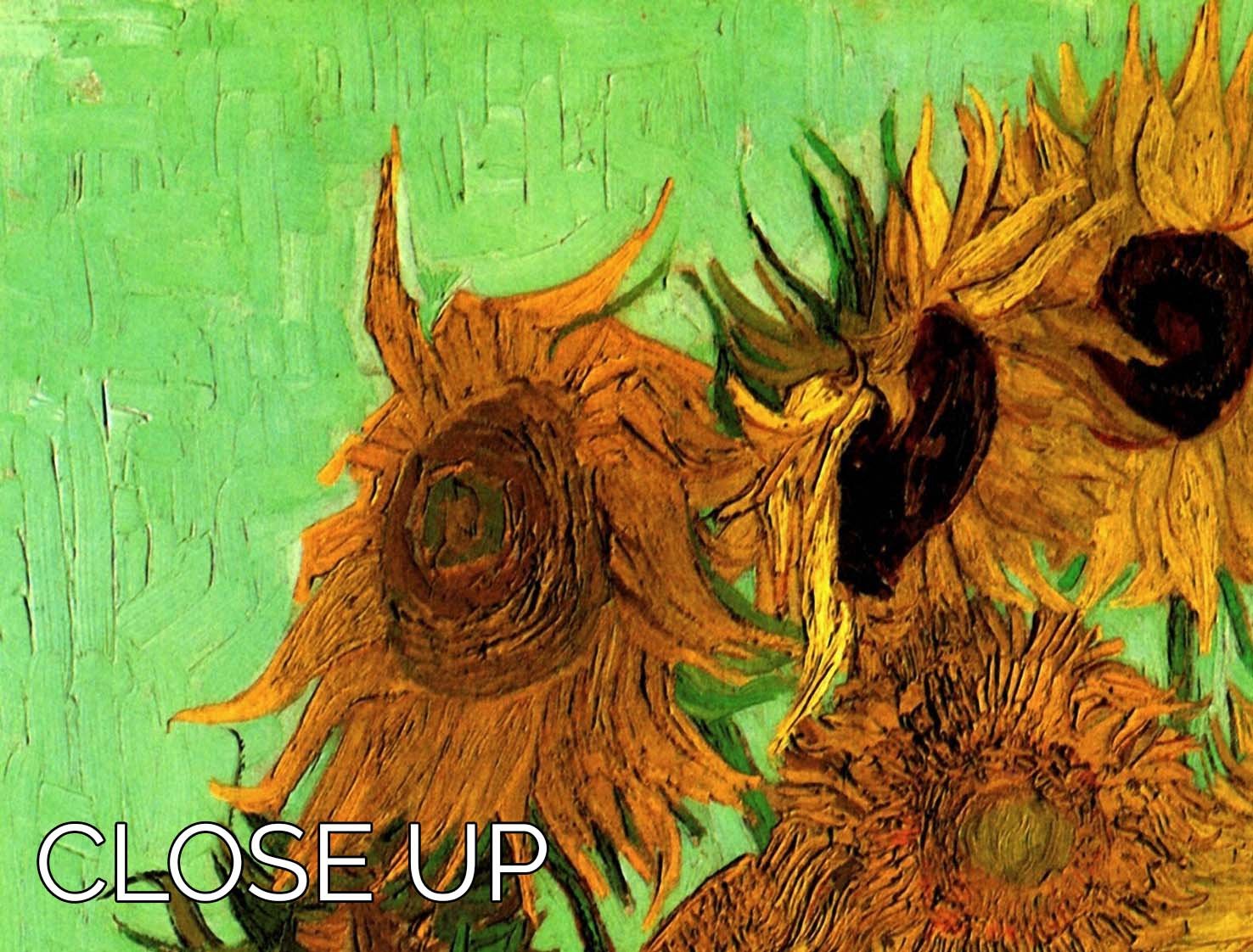Still Life Vase with Twelve Sunflowers 2 by Van Gogh 3 Split Panel Canvas Print - Canvas Art Rocks - 3