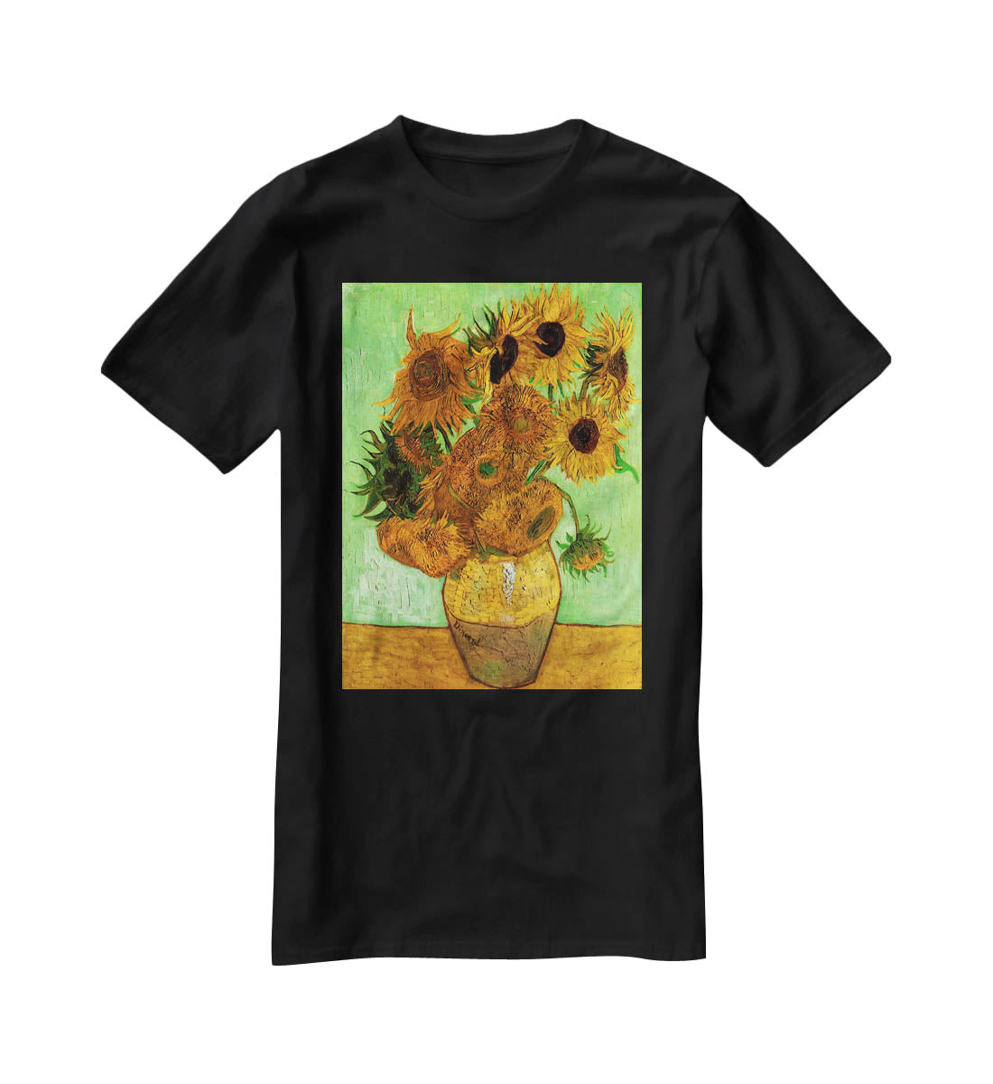Still Life Vase with Twelve Sunflowers 2 by Van Gogh T-Shirt - Canvas Art Rocks - 1