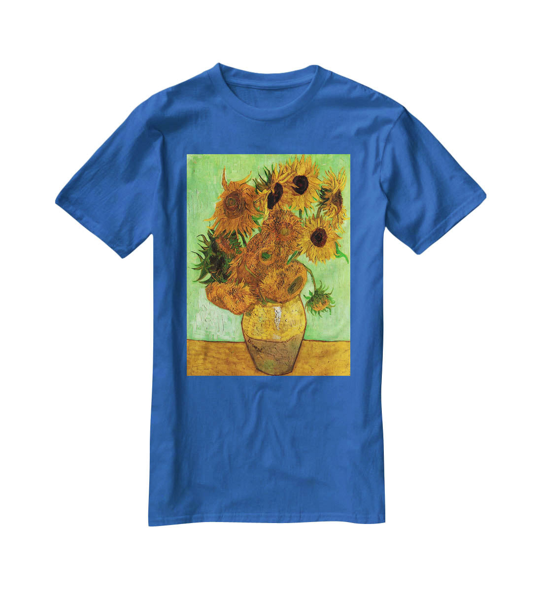 Still Life Vase with Twelve Sunflowers 2 by Van Gogh T-Shirt - Canvas Art Rocks - 2