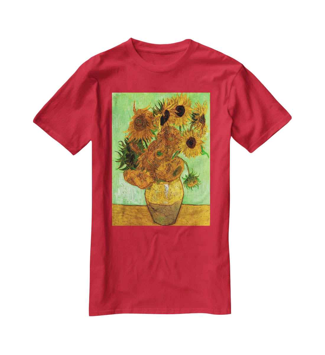 Still Life Vase with Twelve Sunflowers 2 by Van Gogh T-Shirt - Canvas Art Rocks - 4