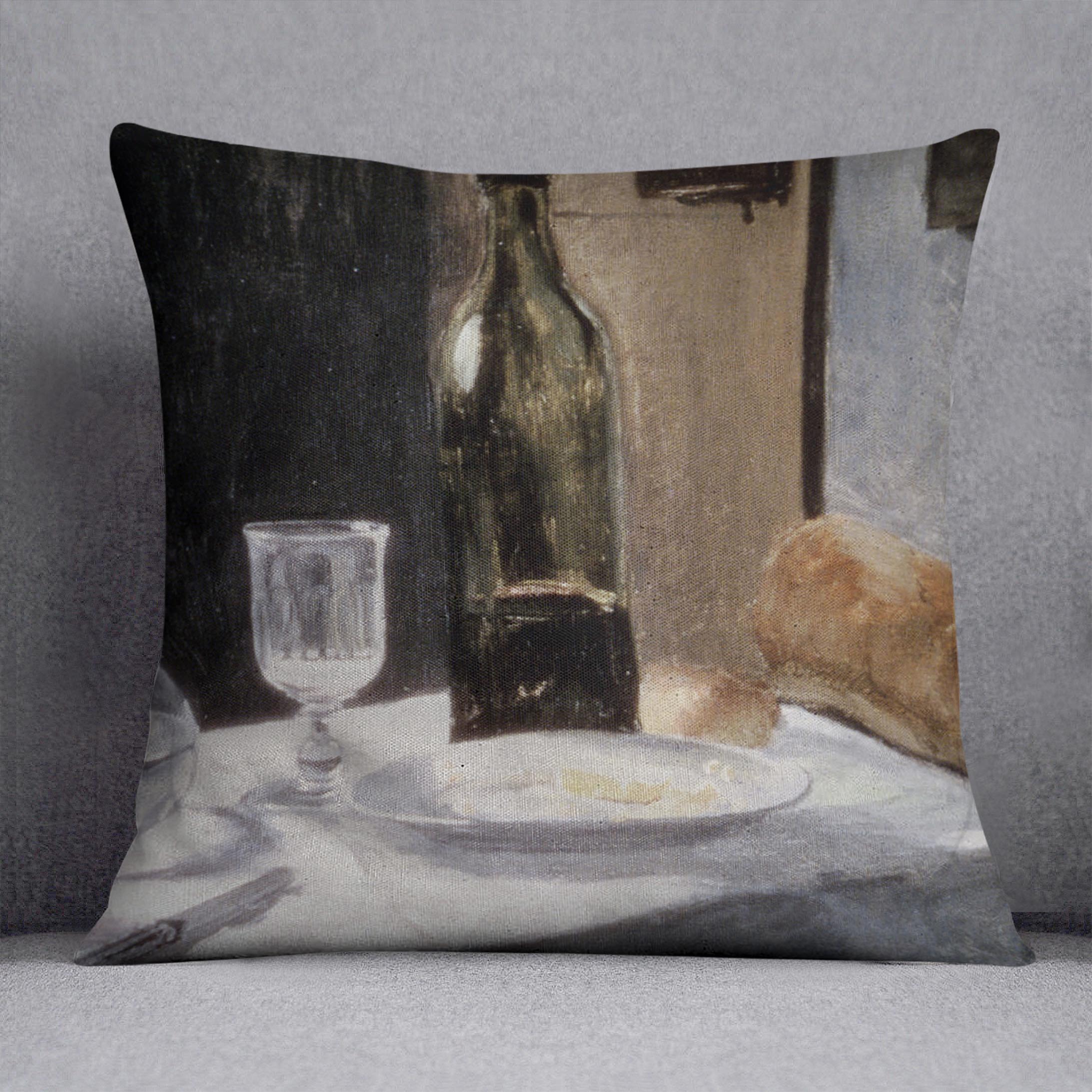 Still Life With Bottles by Monet Cushion