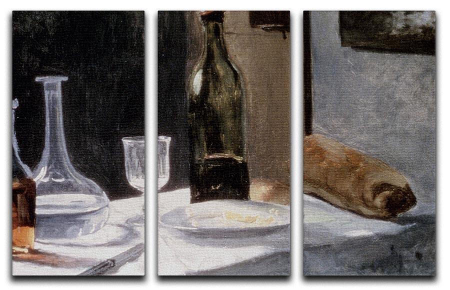 Still Life With Bottles by Monet Split Panel Canvas Print - Canvas Art Rocks - 4