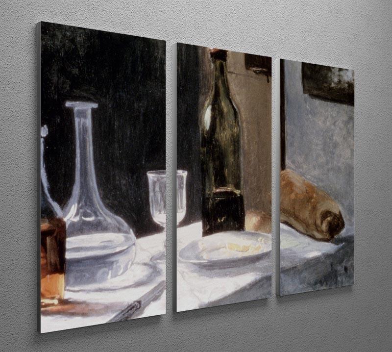 Still Life With Bottles by Monet Split Panel Canvas Print - Canvas Art Rocks - 4