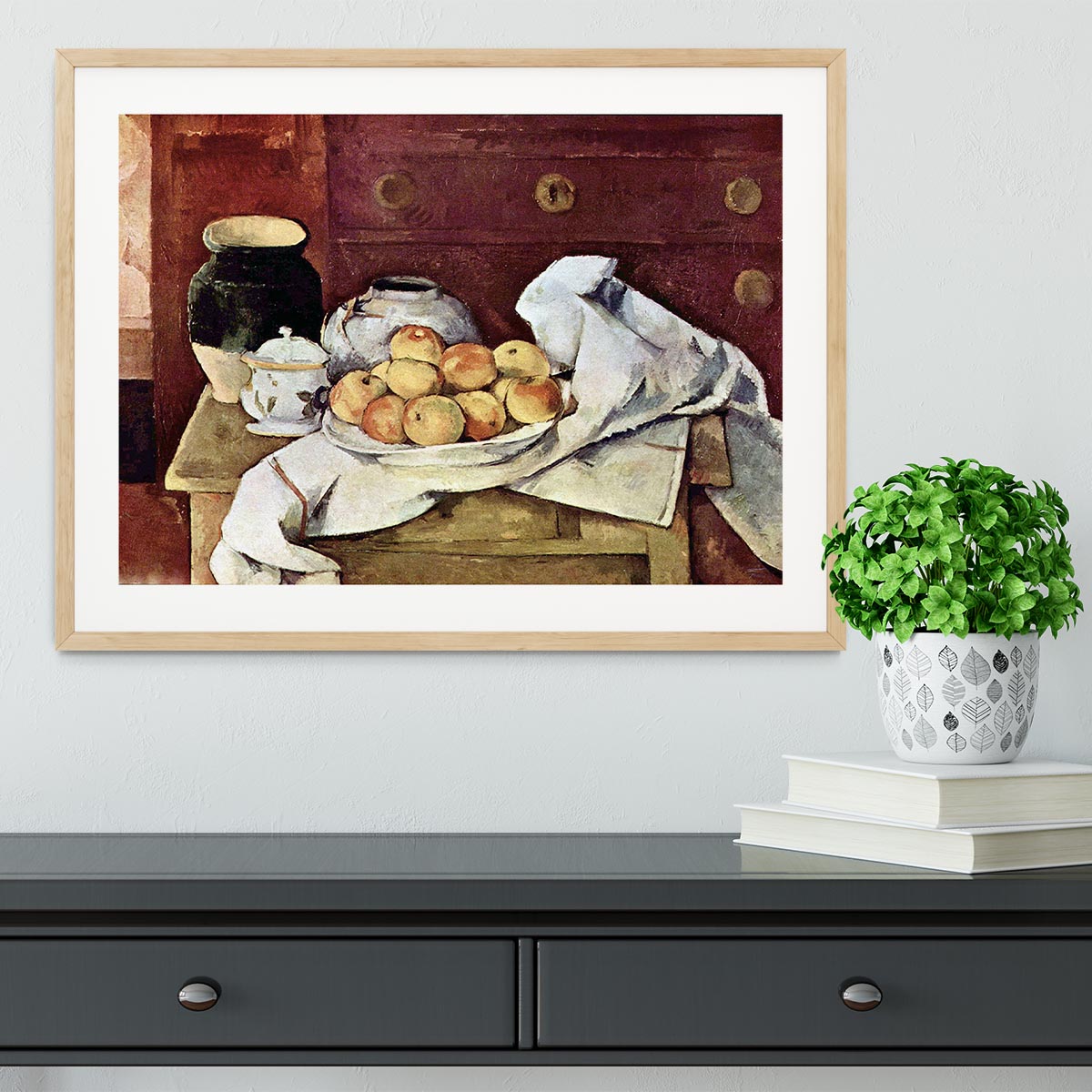 Still Life by Cezanne Framed Print - Canvas Art Rocks - 3