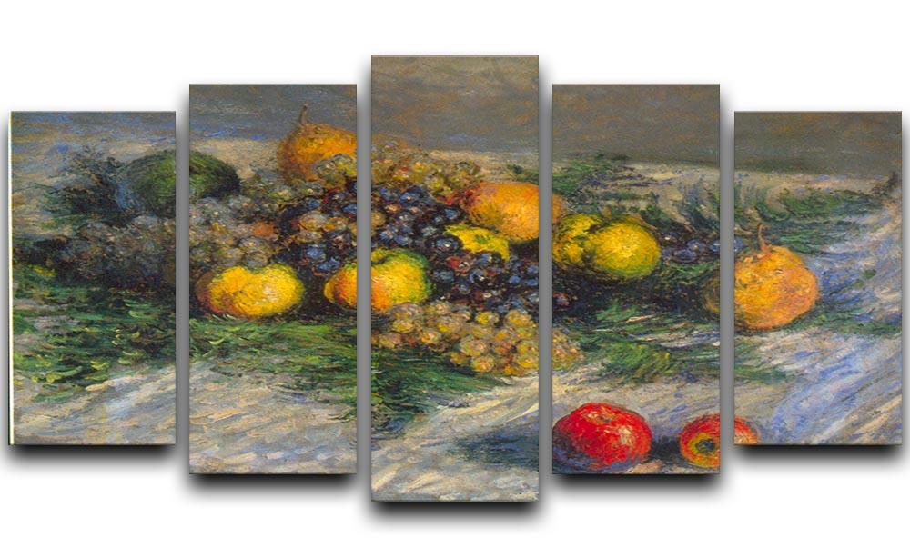 Still Life by Monet 5 Split Panel Canvas  - Canvas Art Rocks - 1